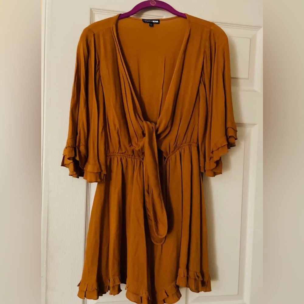 Fashion Nova Orange Dress